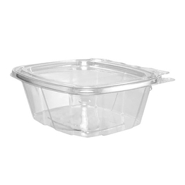 Genpak AD12 12 oz. Clear Hinged Deli Container - 200/Case