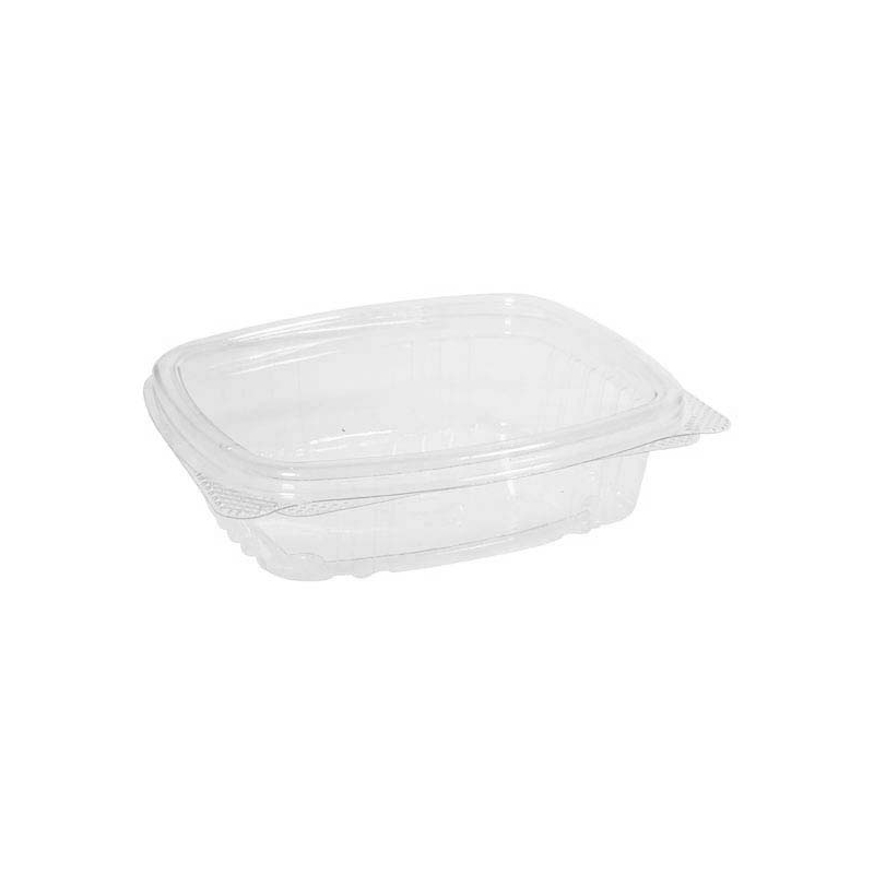 Genpak AD08 8 oz. Clear Hinged Deli Container - 200/Case